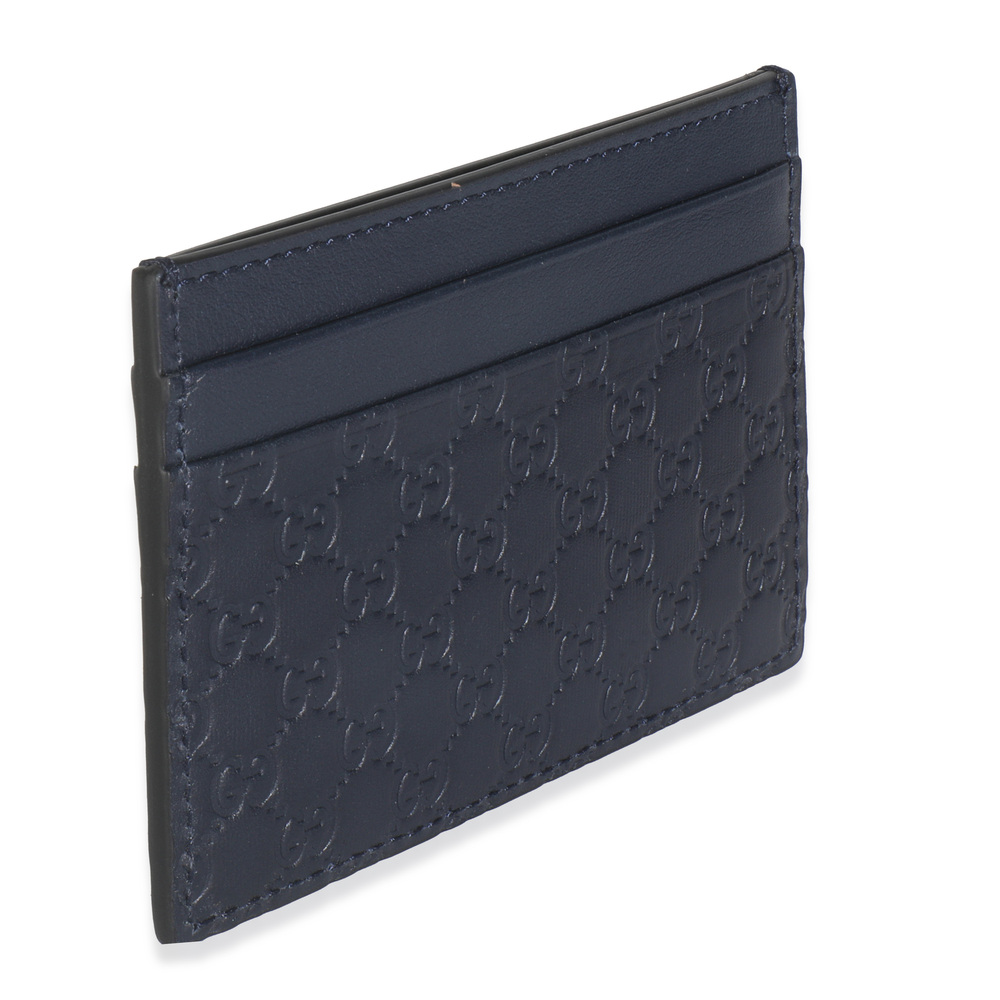 Gucci Navy Microguccissima Card Case - Picture 3 of 6